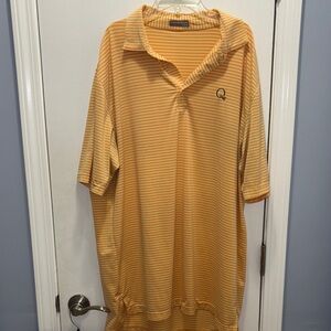 Peter Millar Striped Orange Polo Shirt size xl